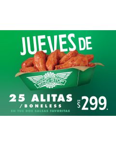 Jueves de Wingstop 25 Alitas 